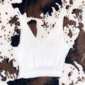 Free people white cropped tank